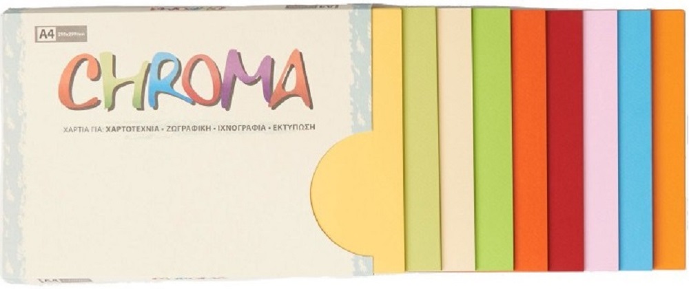 ΧΑΡΤΟΝΙ Α4 ΠΑΚΕΤΟ 100ΤΕΜ MIX CHROMA ΚΟΛΑΖ  220GR A&G  