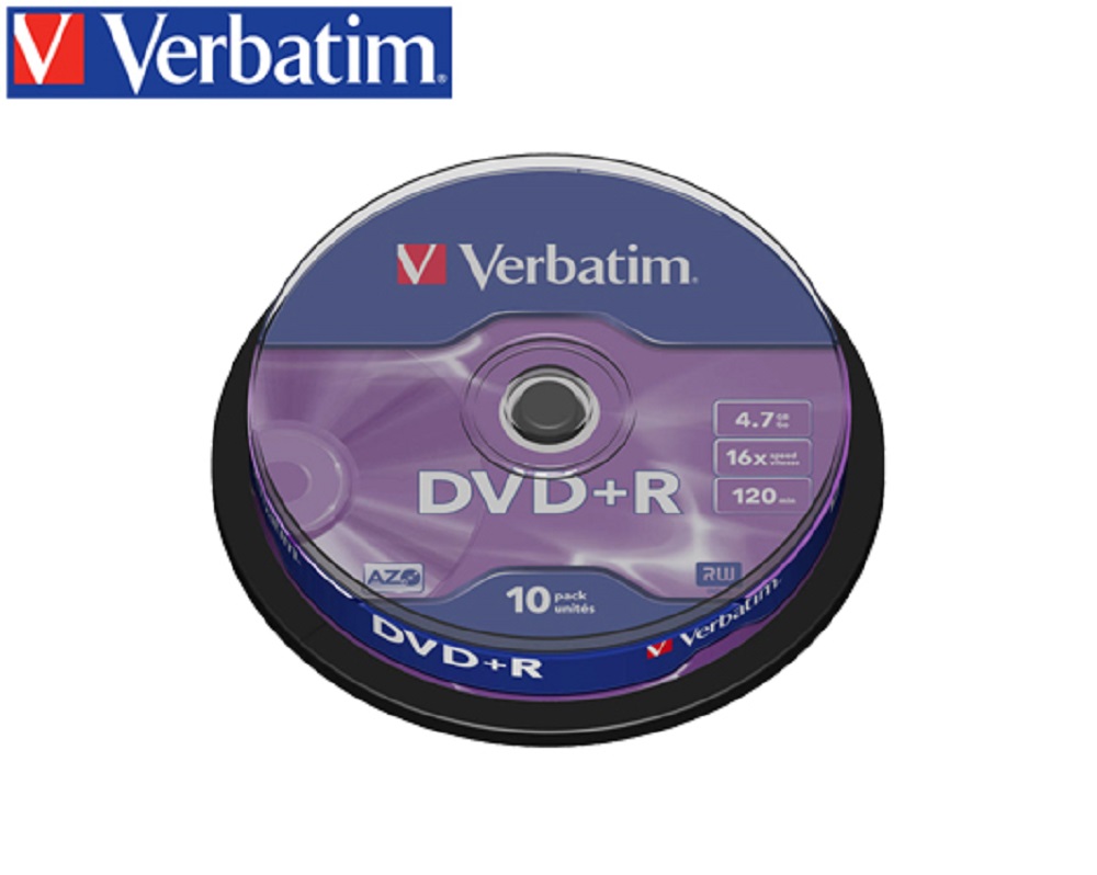 DVD+R 4.7GB CAKEBOX 10ΤΜΧ VERBATIM