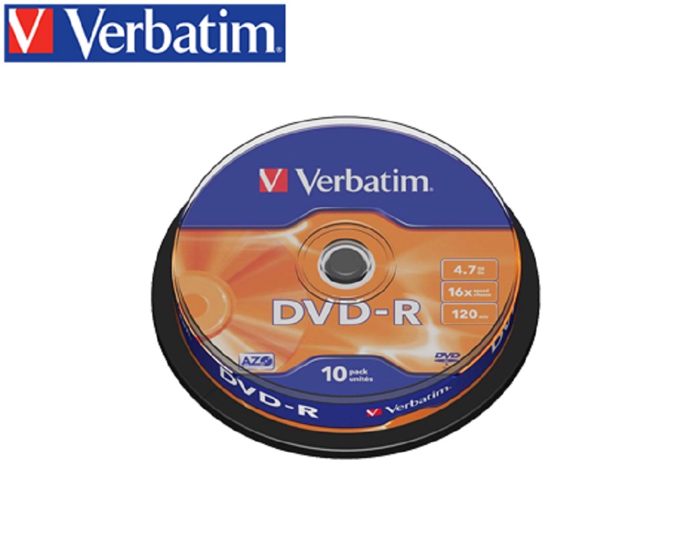 DVD-R 4.7GB CAKEBOX 10ΤΜΧ VERBATIM