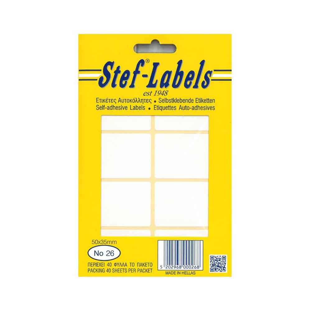 ΕΤΙΚΕΤΕΣ ΑΥΤΟΚΟΛΛΗΤΕΣ Ν.26 50Χ35ΜΜ STEF-LABELS